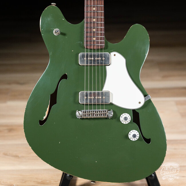 Fano GF6 Alt de Facto Lollar P-90 Semi-Hollow Guitar w/ Wraptail – Olive Green
