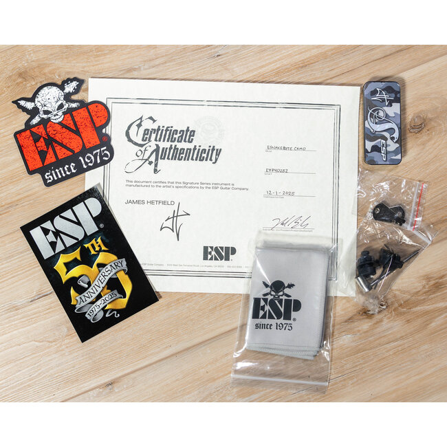 ESP Snakebyte Camo James Hetfield Signature Custom Shop Guitar – Kuiu Camo Satin