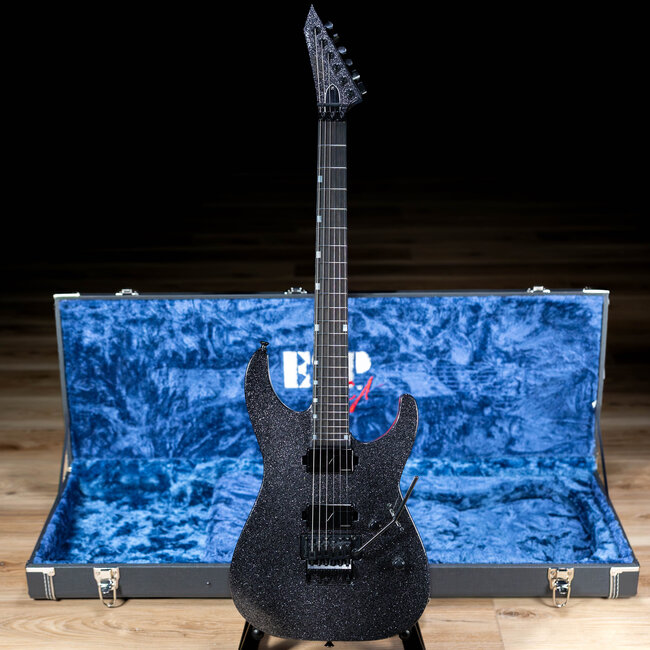 ESP USA M-II NTB FR Neck Thru Floyd Rose w/ Fishmans – Black Sparkle