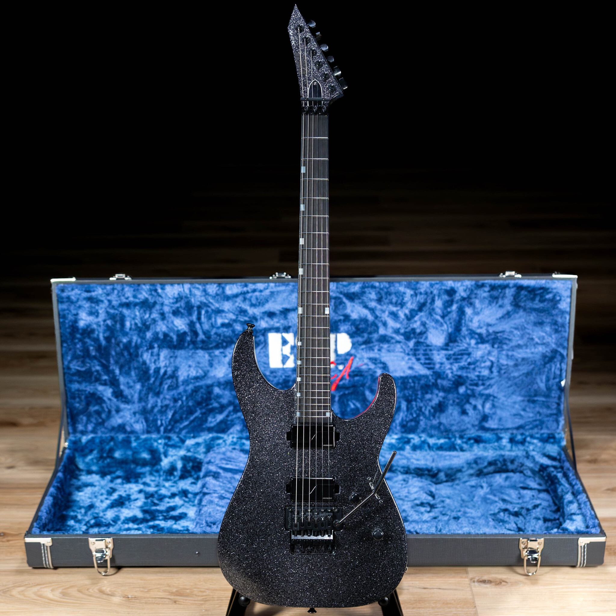 ESP USA M-II NTB FR Neck Thru Floyd Rose w/ Fishmans – Black