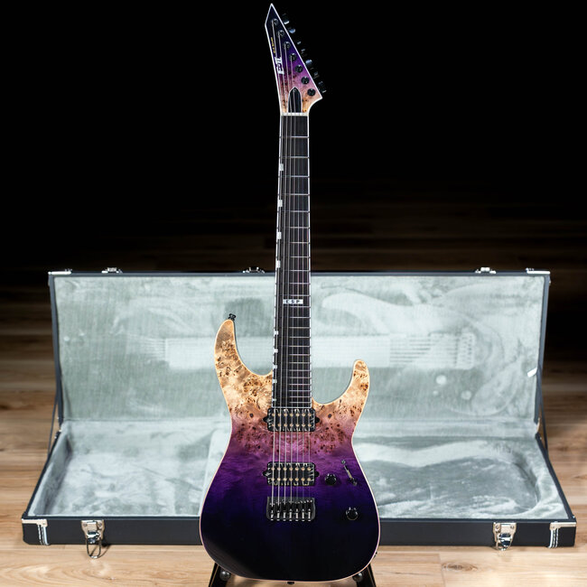 ESP E-II M-II 7 NT Bare Knuckle 7-String Guitar w/ Case – Purple Natural Fade