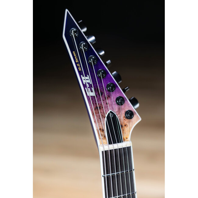 ESP E-II M-II 7 NT Bare Knuckle 7-String Guitar w/ Case – Purple Natural Fade
