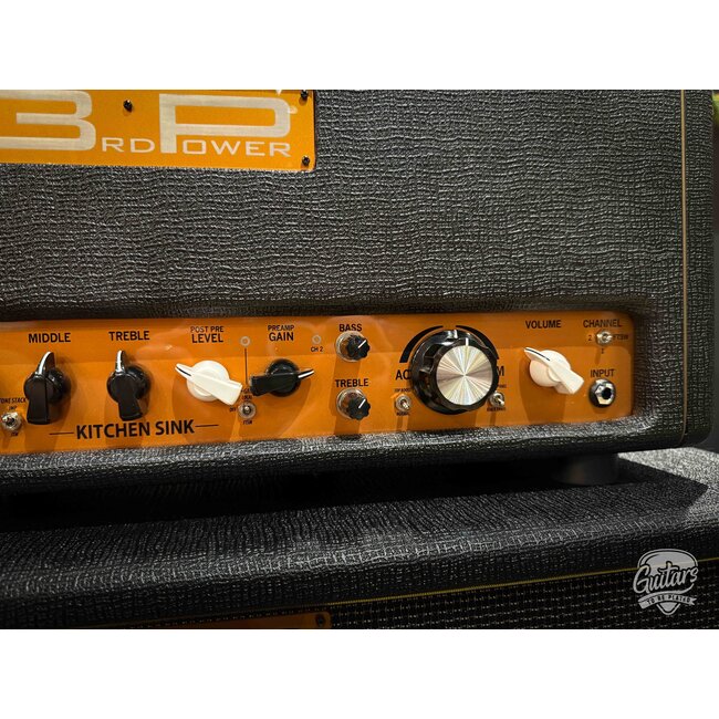 3rd Power Kitchen Sink 6VEL 40W Amp Head w/ 4-Button Footswitch – Black & Gold