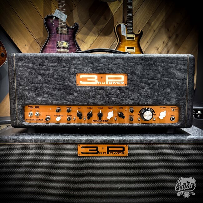 3rd Power Kitchen Sink 6VEL 40W Amp Head w/ 4-Button Footswitch – Black & Gold