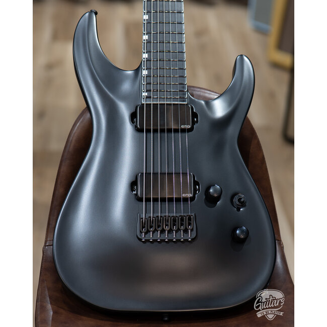 ESP E-II Horizon NT-7B Hipshot 7-String Baritone w/ Case – Black Satin (B-stock)