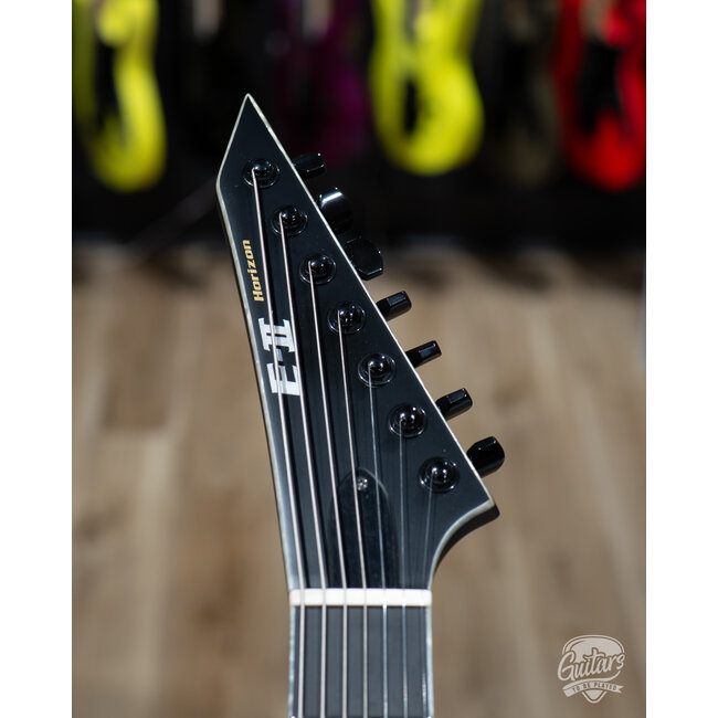 ESP E-II Horizon NT-7B Hipshot 7-String Baritone w/ Case – Black Satin (B-stock)