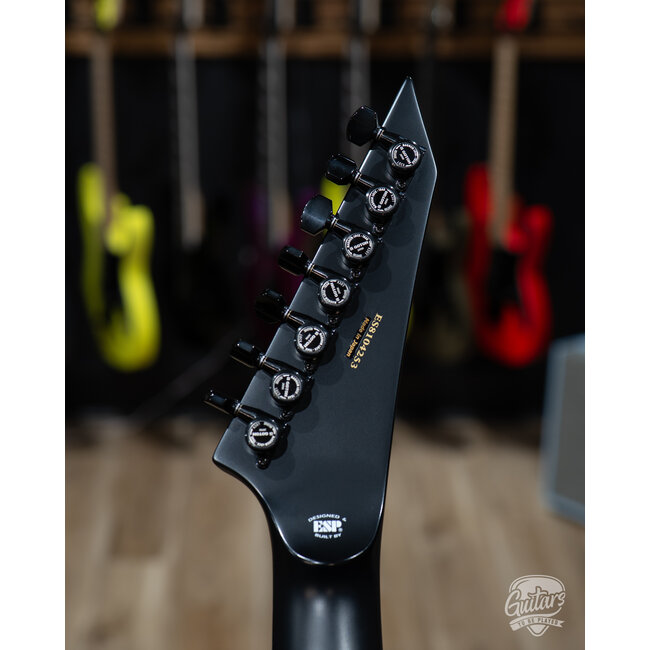 ESP E-II Horizon NT-7B Hipshot 7-String Baritone w/ Case – Black Satin (B-stock)