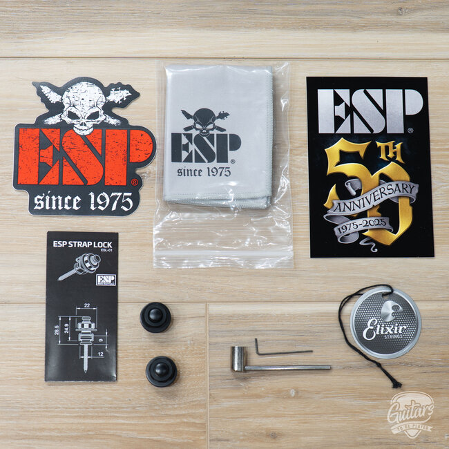 ESP E-II Horizon NT-7B Hipshot 7-String Baritone w/ Case – Black Satin (B-stock)