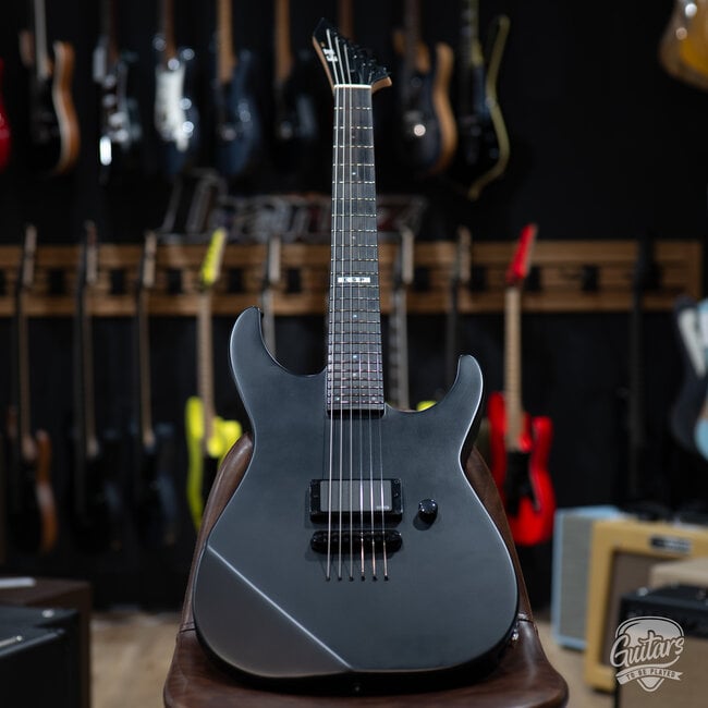 ESP E-II M-I NT Neck Thru EMG Guitar w/ Case – Black Satin (B-Stock)