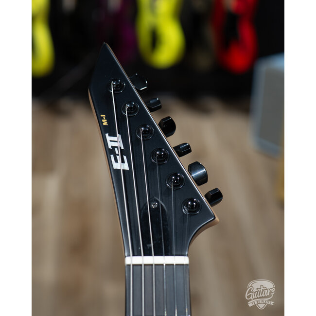 ESP E-II M-I NT Neck Thru EMG Guitar w/ Case – Black Satin (B-Stock)