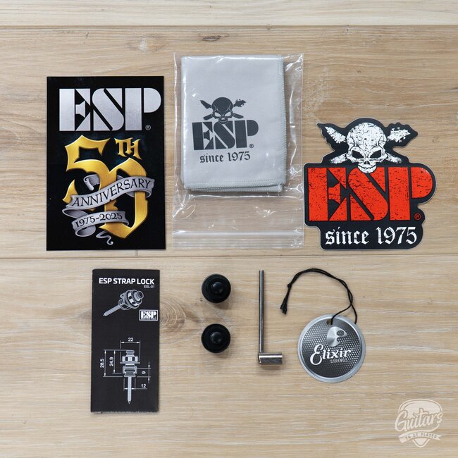 ESP E-II M-I NT Neck Thru EMG Guitar w/ Case – Black Satin (B-Stock)