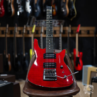 Used Steinberger ZT-3 Custom Trans-Trem Headless Guitar w/ Gigbag – Transparent Red