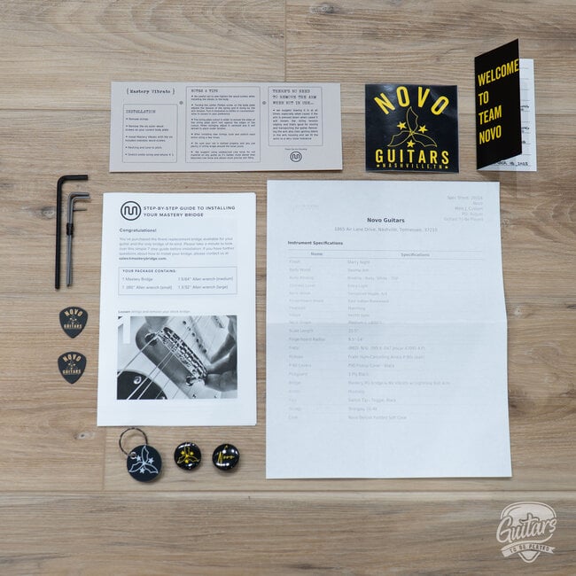 Novo Custom Miris J Semi-Hollow w/ Fralin Hum-Cancelling P-90s – Starry Night