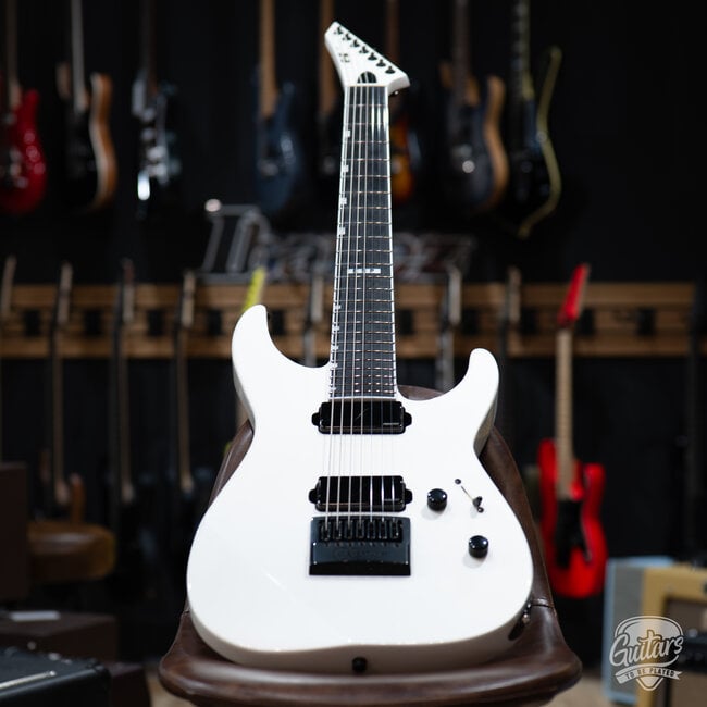 ESP E-II M-II 7B Baritone 7-String Evertune Guitar w/ Case–Pearl White (B-stock)