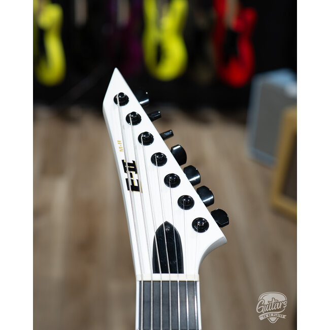 ESP E-II M-II 7B Baritone 7-String Evertune Guitar w/ Case–Pearl White (B-stock)