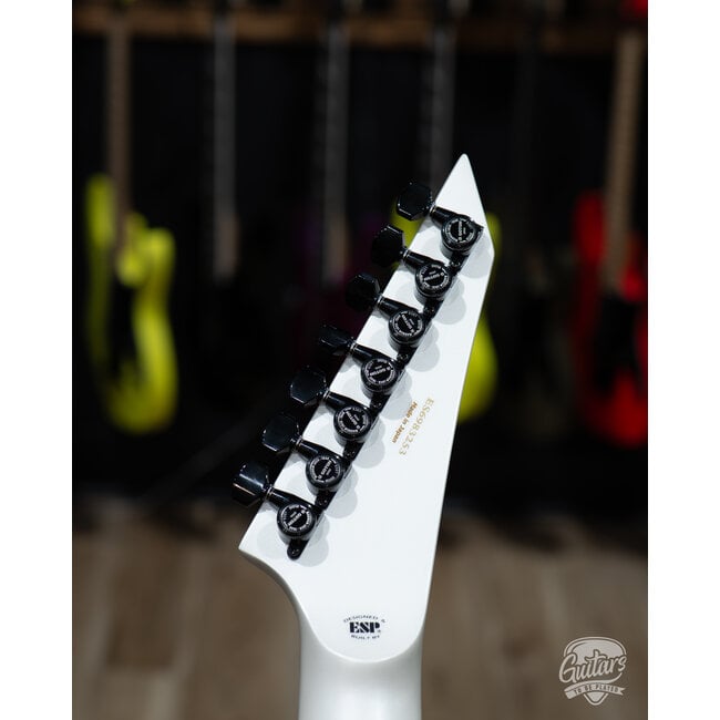 ESP E-II M-II 7B Baritone 7-String Evertune Guitar w/ Case–Pearl White (B-stock)