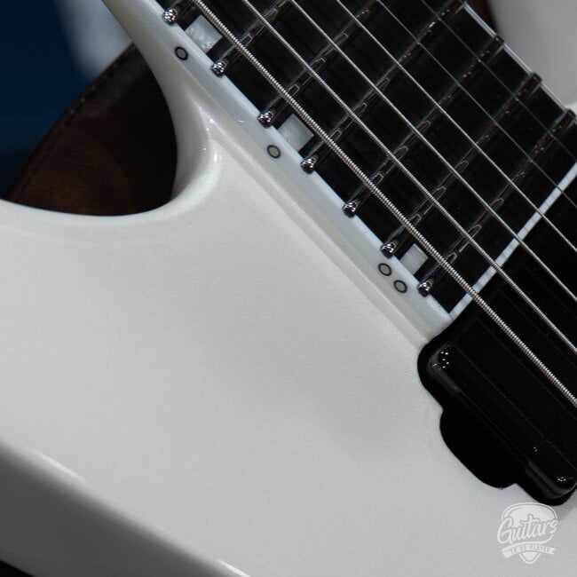 ESP E-II M-II 7B Baritone 7-String Evertune Guitar w/ Case–Pearl White (B-stock)