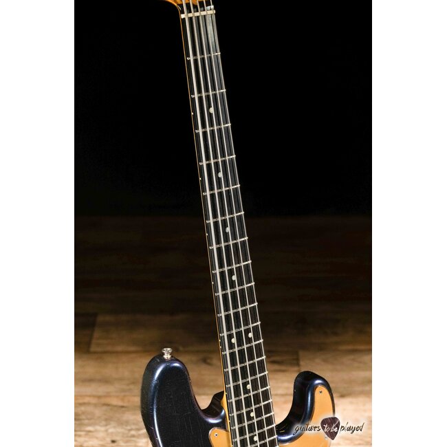 Shabat Tiger 5 String J-Bass w/ Ebony Fretboard – Cosmic Blue Colorshift
