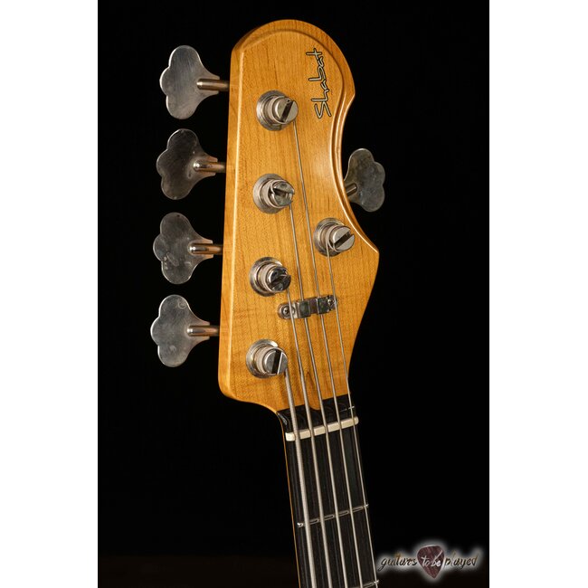 Shabat Tiger 5 String J-Bass w/ Ebony Fretboard – Cosmic Blue Colorshift