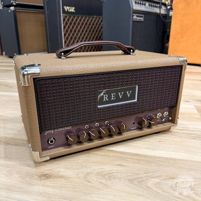 Revv D20 JL Joey Landreth Edition 20/4W 6V6 Tube Amp Head w/ Footswitch – Brown