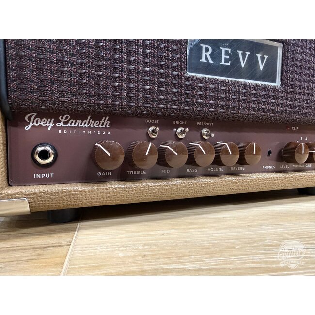 Revv D20 JL Joey Landreth Edition 20/4W 6V6 Tube Amp Head w/ Footswitch – Brown