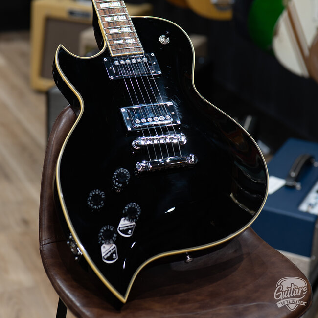 D’Angelico Premier TD Teardrop Left-Handed Guitar w/ Gigbag – Black