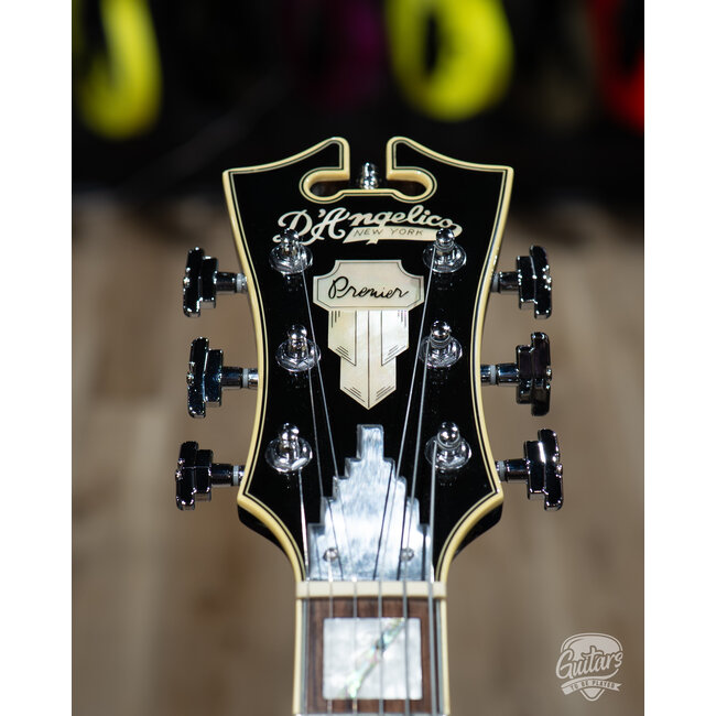 D’Angelico Premier TD Teardrop Left-Handed Guitar w/ Gigbag – Black