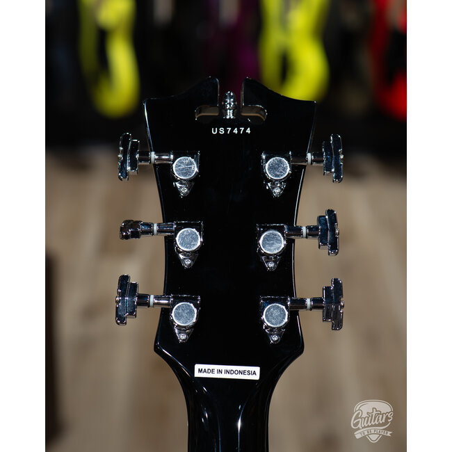 D’Angelico Premier TD Teardrop Left-Handed Guitar w/ Gigbag – Black