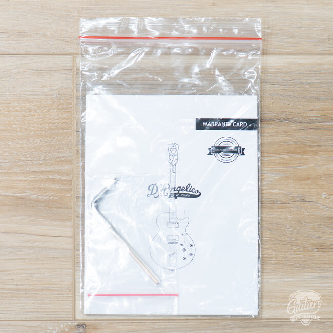 D’Angelico Premier TD Teardrop Left-Handed Guitar w/ Gigbag – Black