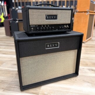 Revv Revv D20 MK2 20/4W 6V6 Tube Amp Head w/ 1x12 Cab & Speaker Cable – Black
