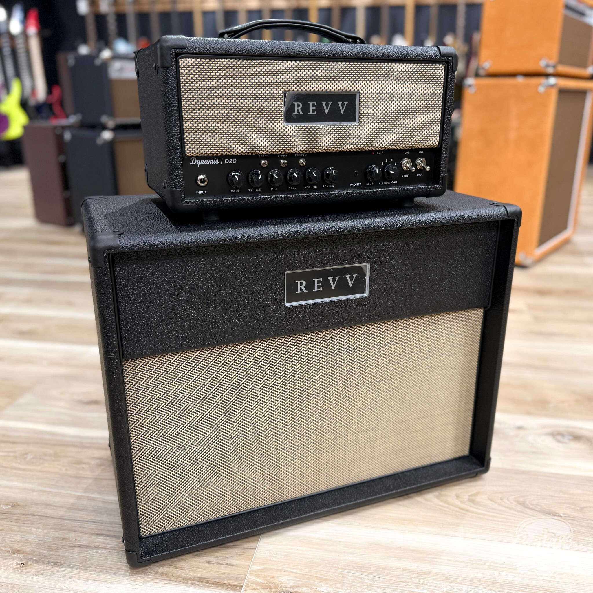 Revv D20 MK2 20/4W 6V6 Tube Amp Head w/ 1x12 Cab & Speaker Cable