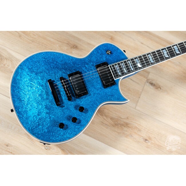 ESP Eclipse Custom Original Series Electric Guitar w/ Case – Blue Liquid Metal