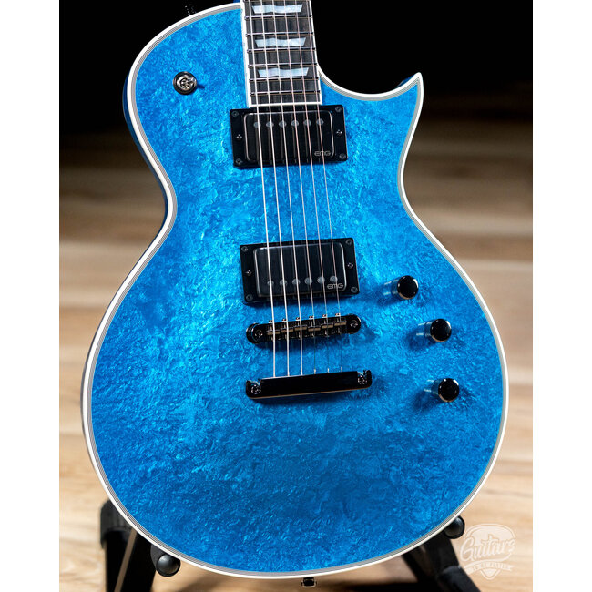ESP Eclipse Custom Original Series Electric Guitar w/ Case – Blue Liquid Metal