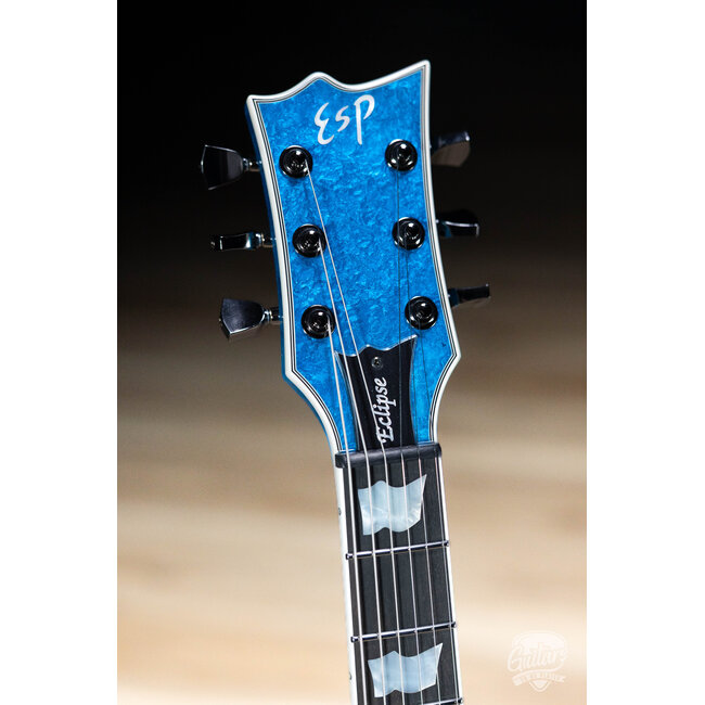 ESP Eclipse Custom Original Series Electric Guitar w/ Case – Blue Liquid Metal