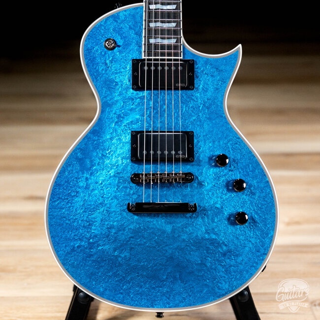 ESP Eclipse Custom Original Series Electric Guitar w/ Case – Blue Liquid Metal