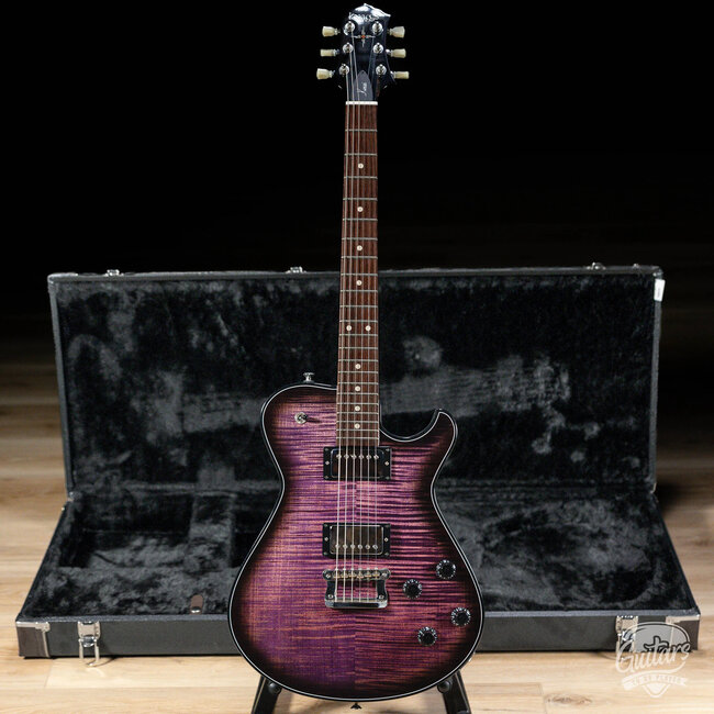 Knaggs Kenai T1 Flame Top Guitar w/ Indian Rosewood – Pinkle Gloss
