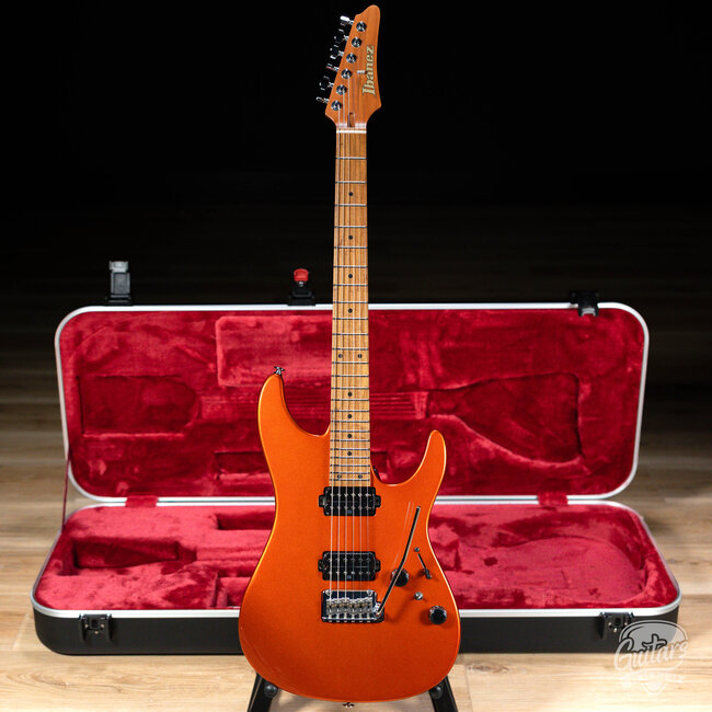 Ibanez AZ2402 Prestige HH Roasted Maple Neck w/ Case – Roadster Orange Metallic