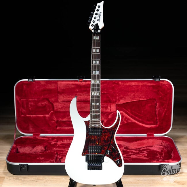 Ibanez RG653DX Prestige HH Guitar w/ Case – White Flat