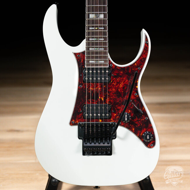 Ibanez RG653DX Prestige HH Guitar w/ Case – White Flat
