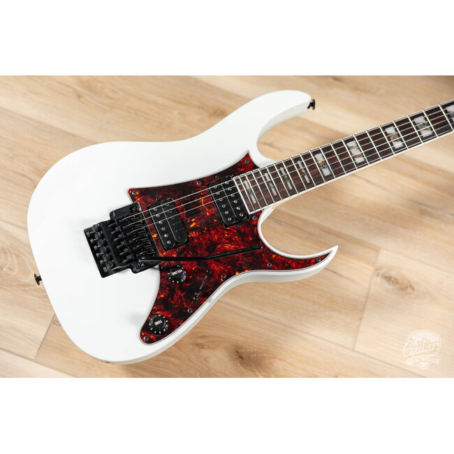 Ibanez RG653DX Prestige HH Guitar w/ Case – White Flat