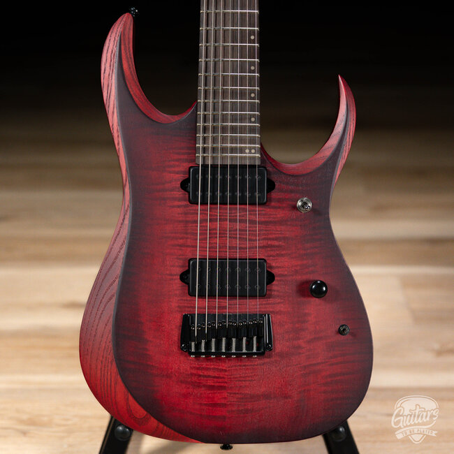 Ibanez RGD721FA 7-String 26.5” Scale Guitar – Stained Wine Red Bust Flat