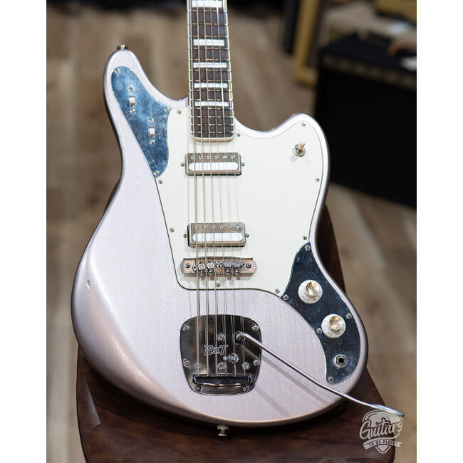 Bilt Relevator Baritone LS Guitar w/ Gigbag - Heather Mist Satin