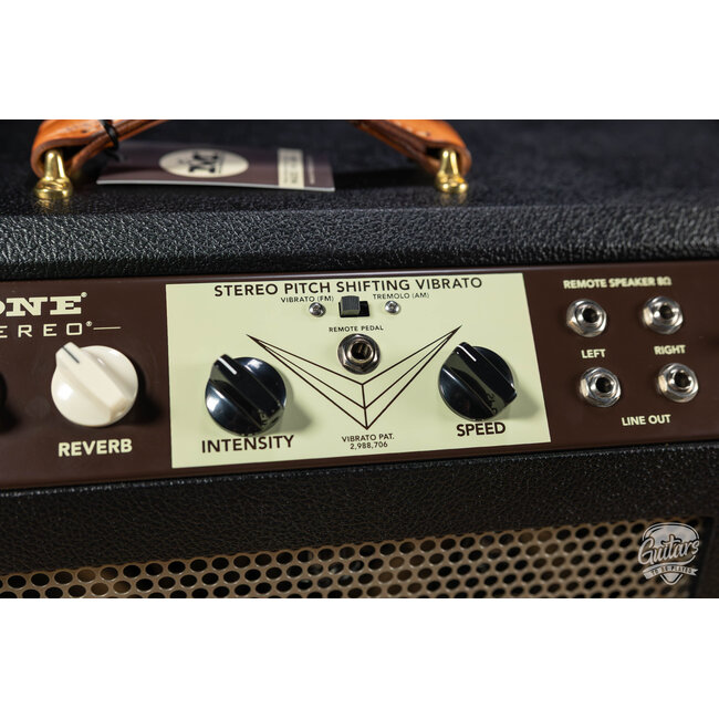 Magnatone Panoramic Stereo 12+12W Vibrato 2x10” Combo Amp – Black w/ Black Grill