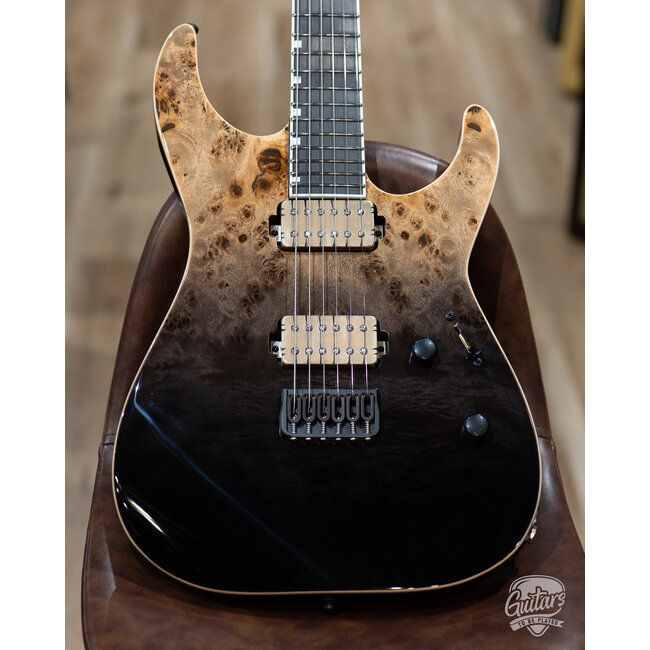 ESP E-II M-II HT Neck Thru Guitar w/ Case – Black Natural Fade (B-stock)