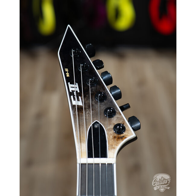 ESP E-II M-II HT Neck Thru Guitar w/ Case – Black Natural Fade (B-stock)