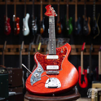 Novo Novo Custom Serus J Left-Handed Guitar w/ Fralin P-90s – Candy Apple Red