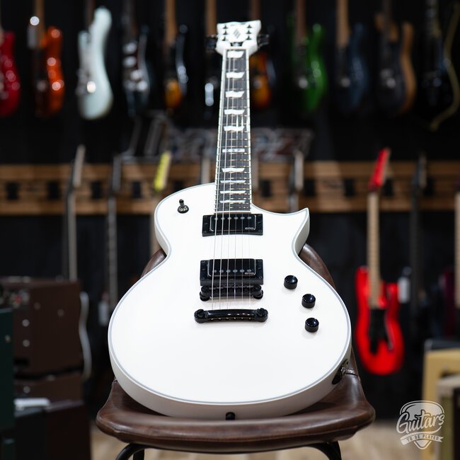 ESP E-II Eclipse EMG Electric Guitar w/ Case – Snow White Satin (B-stock)