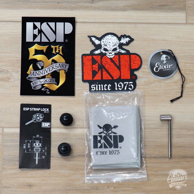 ESP E-II M-I NT Neck Thru Fishman Guitar w/ Case – Snow White (B-stock)