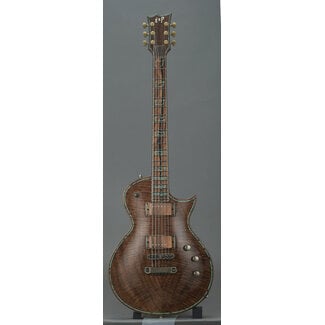 ESP Guitars ESP 2026 Exhibition Eclipse CTM Claro Walnut – Natural w/ Purple & Green EX26-12