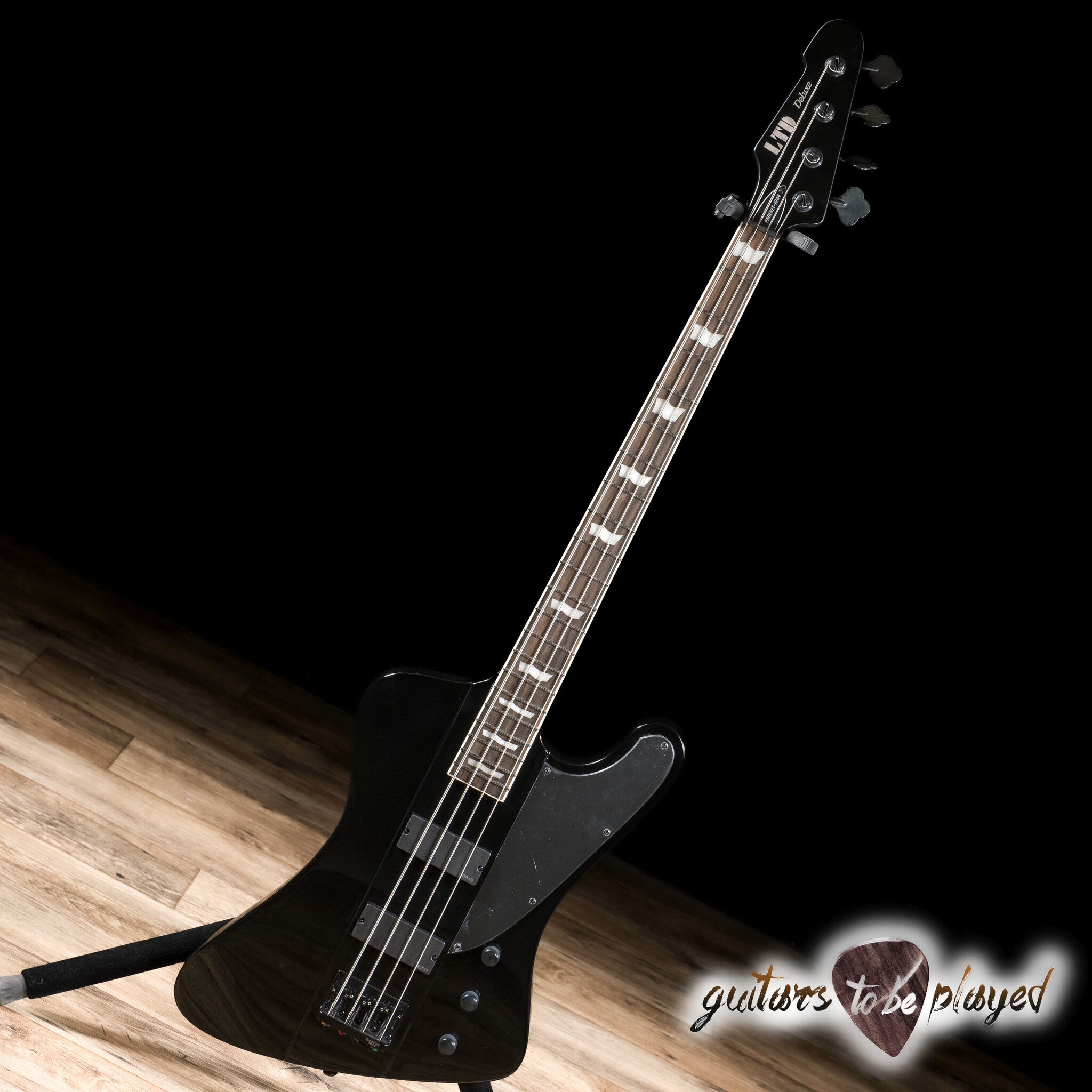 ESP LTD Deluxe Phoenix-1004 Bass Guitar – Black - Guitars To Be Played